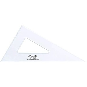 Esquadro Escaleno 60° de 37 cm sem Escala, Trindet, 2637