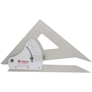 Esquadro Ajustável Graduação de 45° a 90° com Espessura 3 mm, Acrílico Fumê, 20 cm - 8