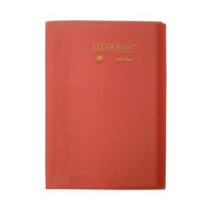  Pasta Catálogo 40 folhas Ofício-ClearBook -Transp. VERMELHO