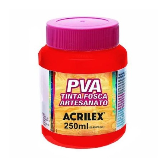 Tinta Plastica Pva Vermelho 250ml Acrilex