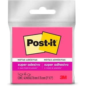 Bloco De Recado, 76x76 mm, 45 Folhas - Rosa