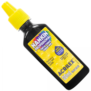 Tinta Acrilex Nankin Profissional 20ML Preto