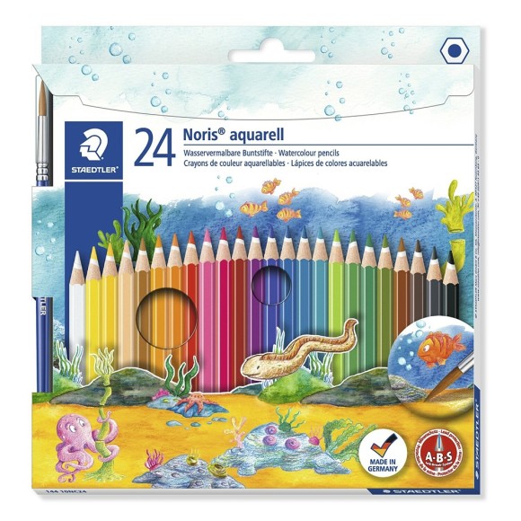 Lápis de Cor Aquarela Noris Aquarell 24 Cores Staedtler